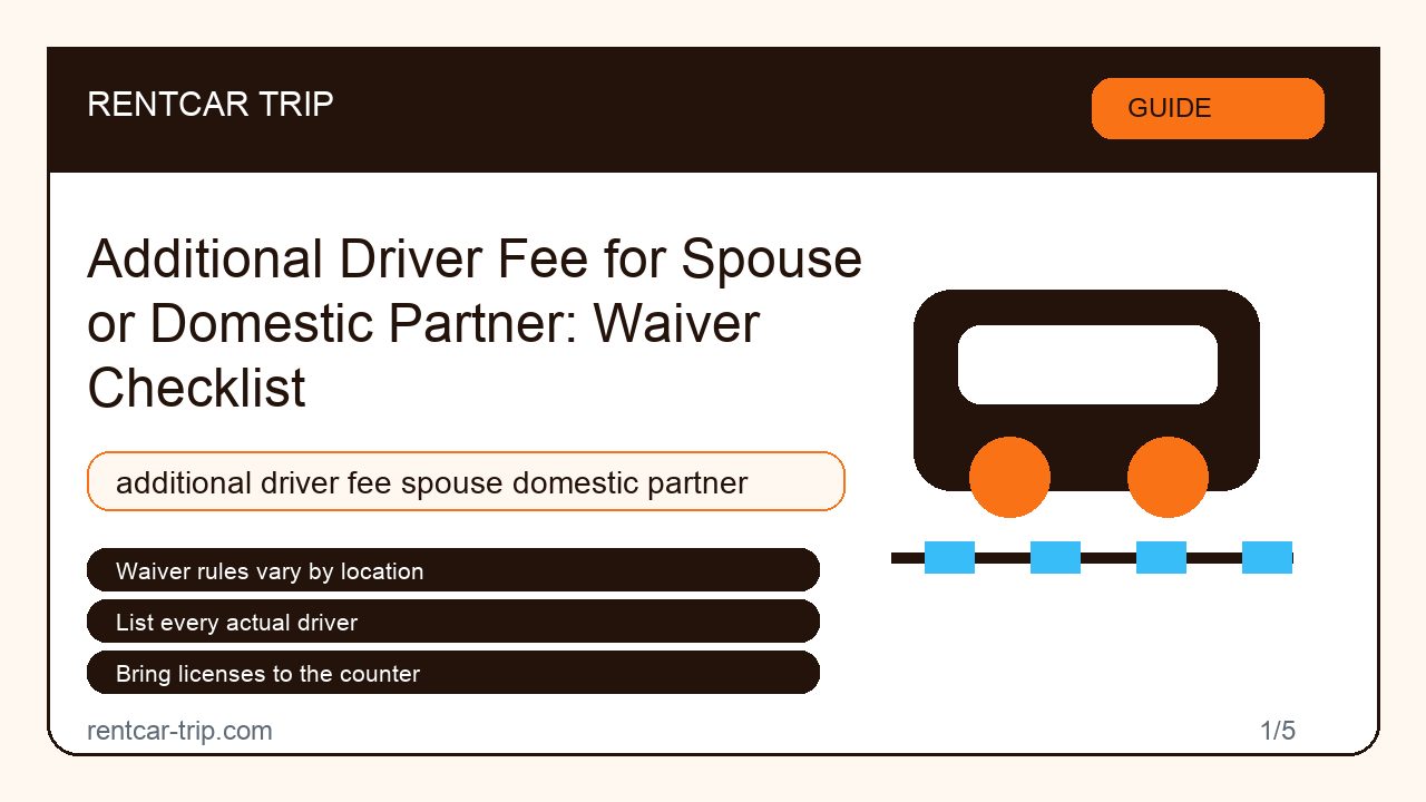 Additional Driver Fee for Spouse or Domestic Partner: Waiver Checklist - Guide image