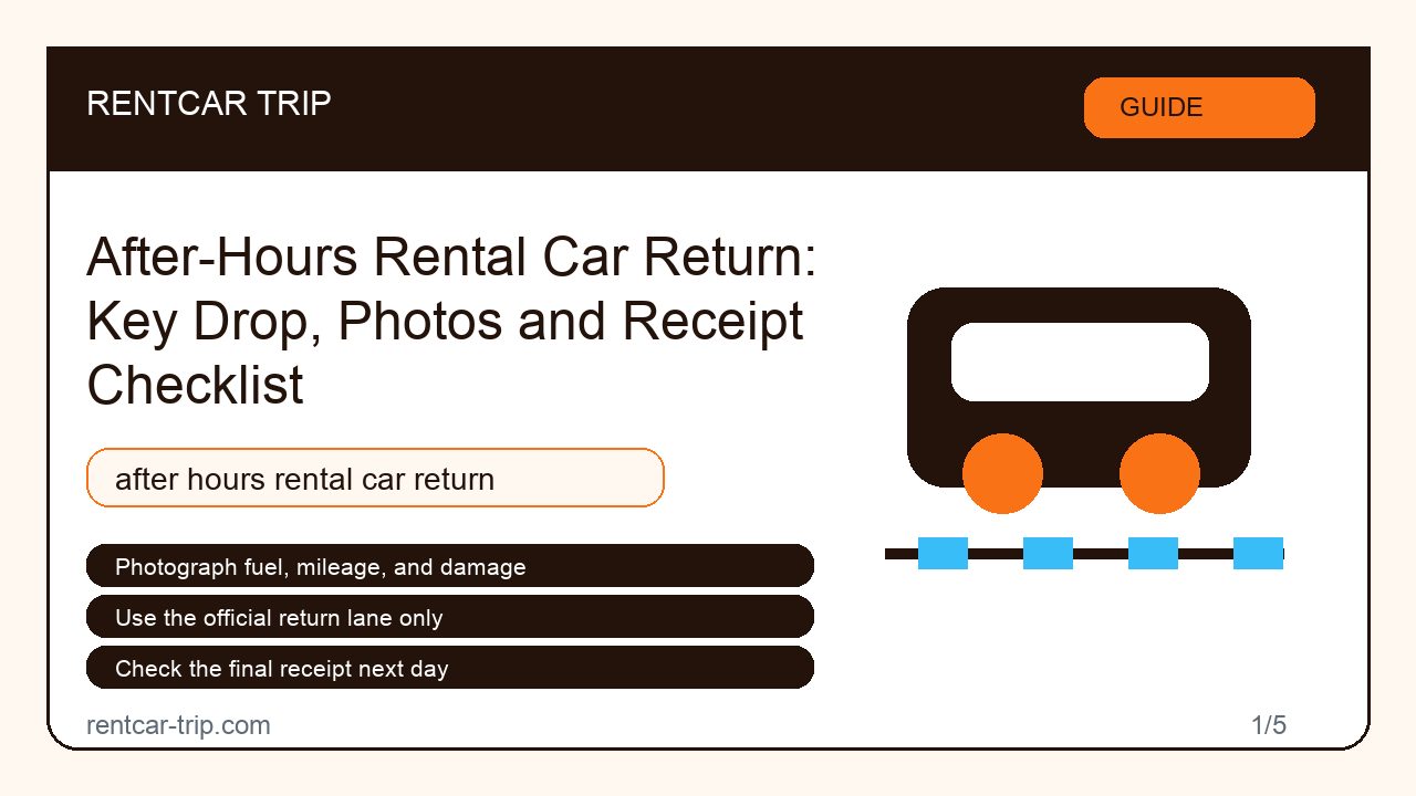 After-Hours Rental Car Return: Key Drop, Photos and Receipt Checklist - Guide image