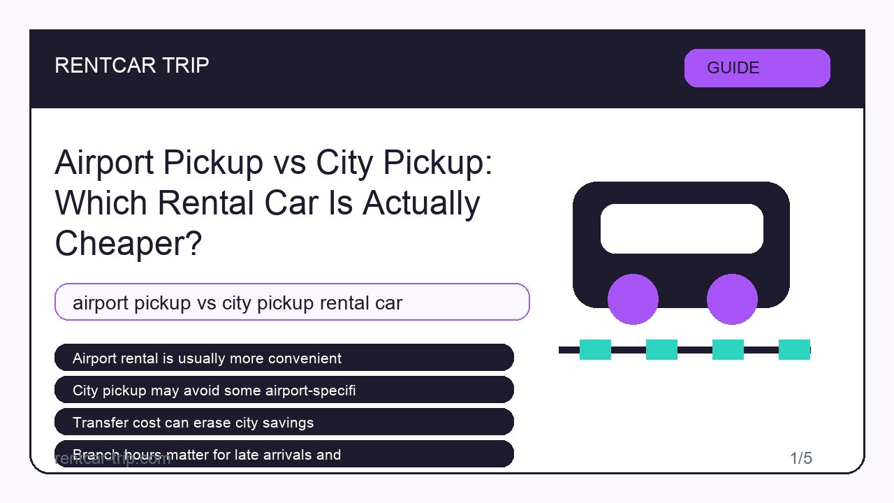 Airport Pickup vs City Pickup: Which Rental Car Is Actually Cheaper? - Guide image