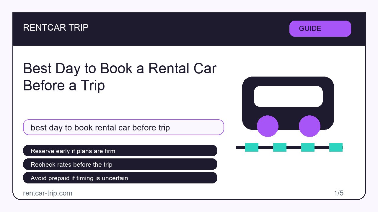 Best Day to Book a Rental Car Before a Trip - Guide image