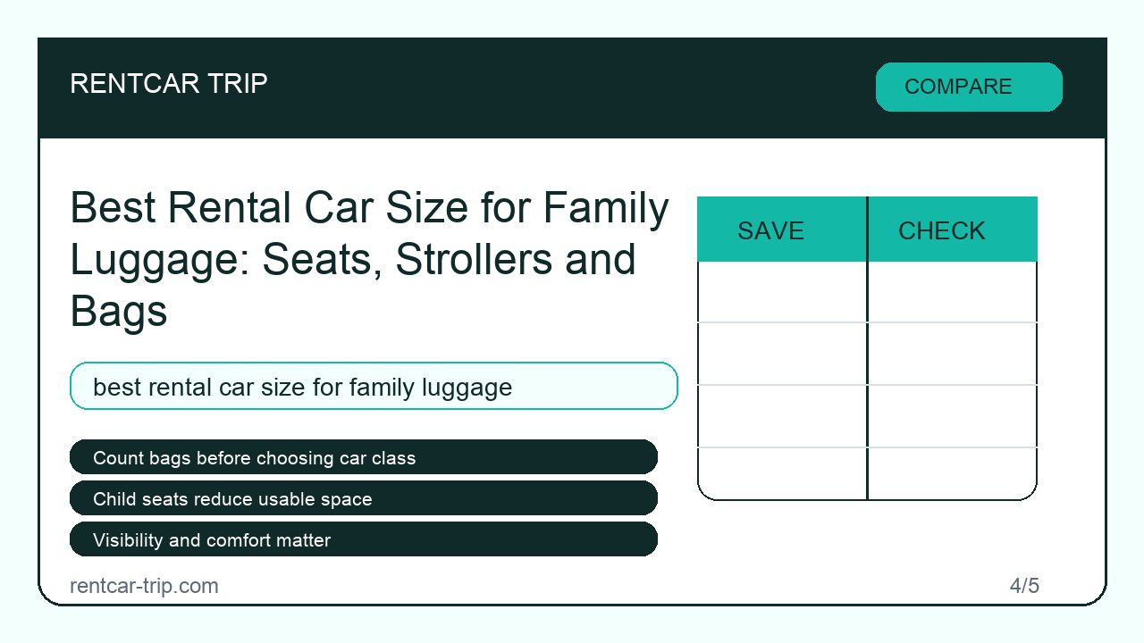 Best Rental Car Size for Family Luggage: Seats, Strollers and Bags - Compare image
