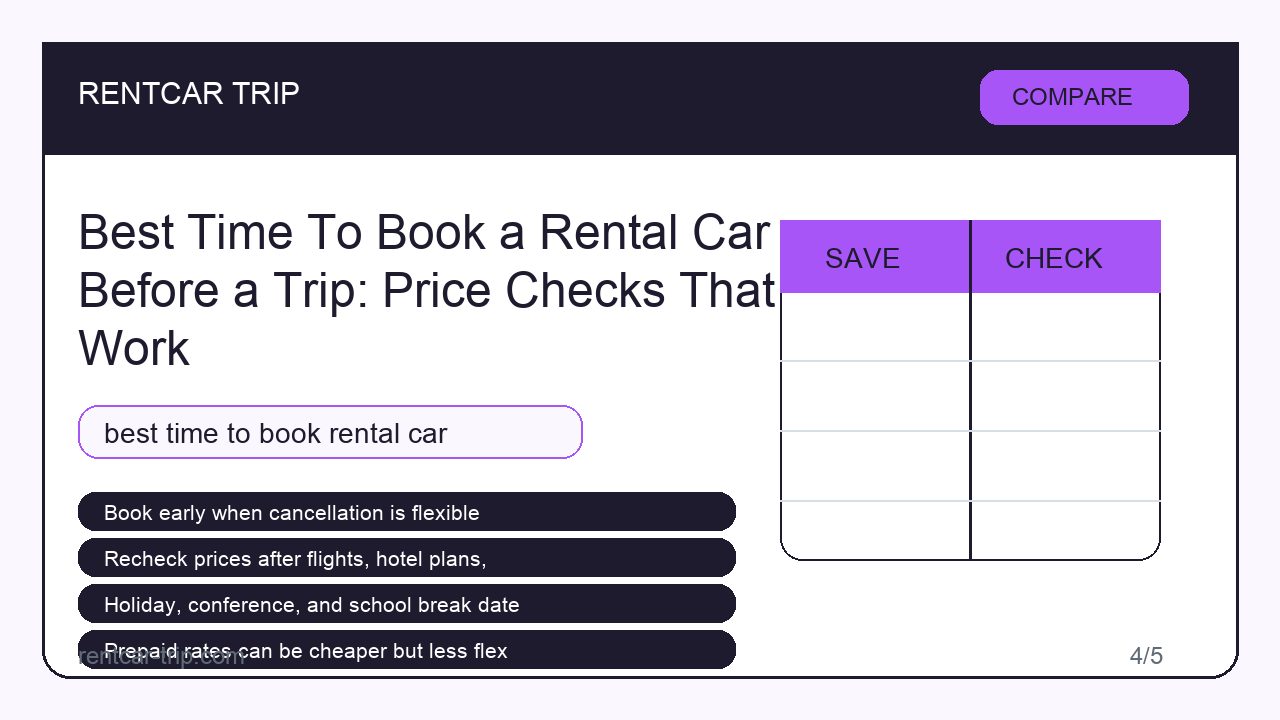 Best Time To Book a Rental Car Before a Trip: Price Checks That Work - Compare image