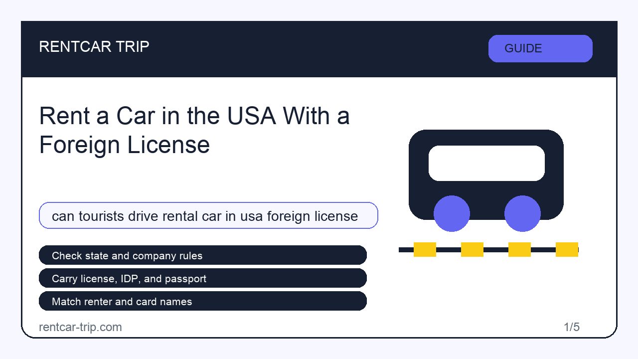 Rent a Car in the USA With a Foreign License - Guide image