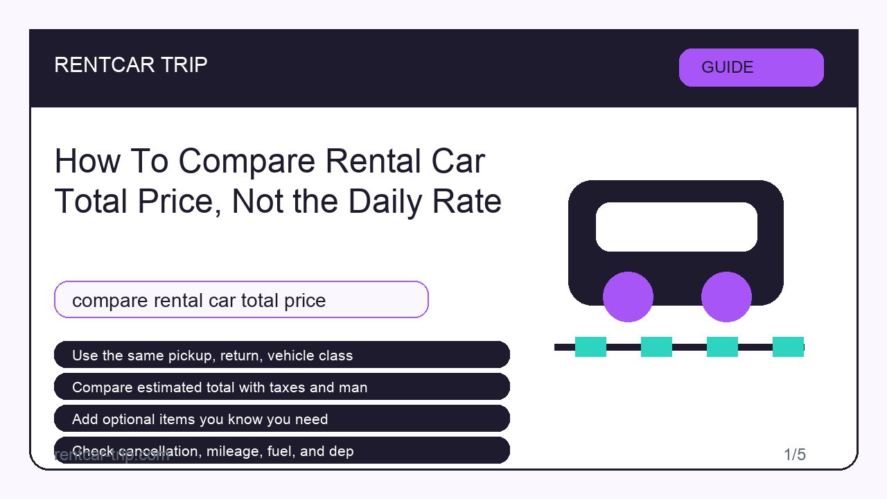 How To Compare Rental Car Total Price, Not the Daily Rate - Guide image
