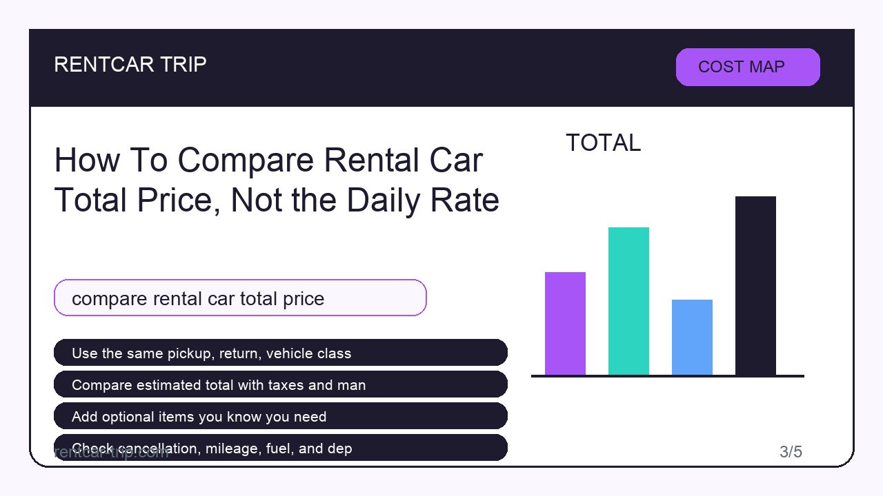 How To Compare Rental Car Total Price, Not the Daily Rate - Cost Map image