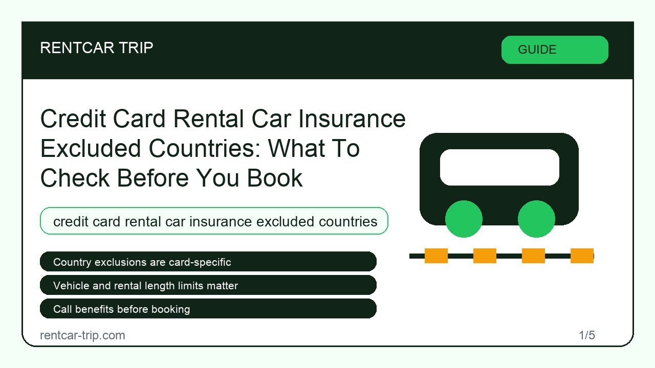 Credit Card Rental Car Insurance Excluded Countries: What To Check Before You Book - Guide image