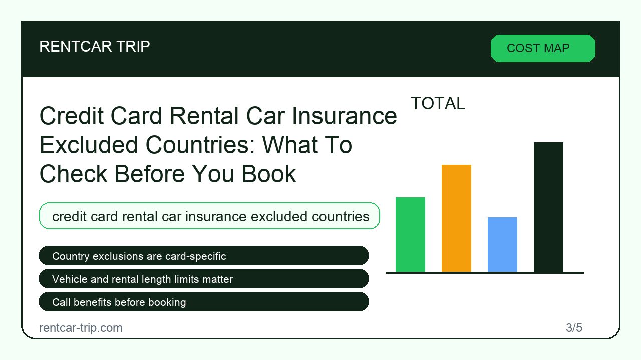 Credit Card Rental Car Insurance Excluded Countries: What To Check Before You Book - Cost Map image