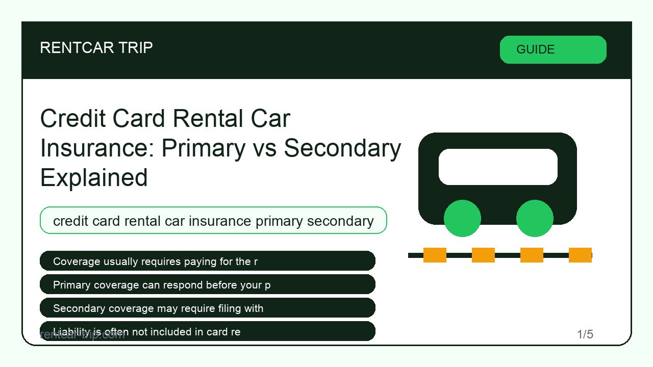Credit Card Rental Car Insurance: Primary vs Secondary Explained - Guide image