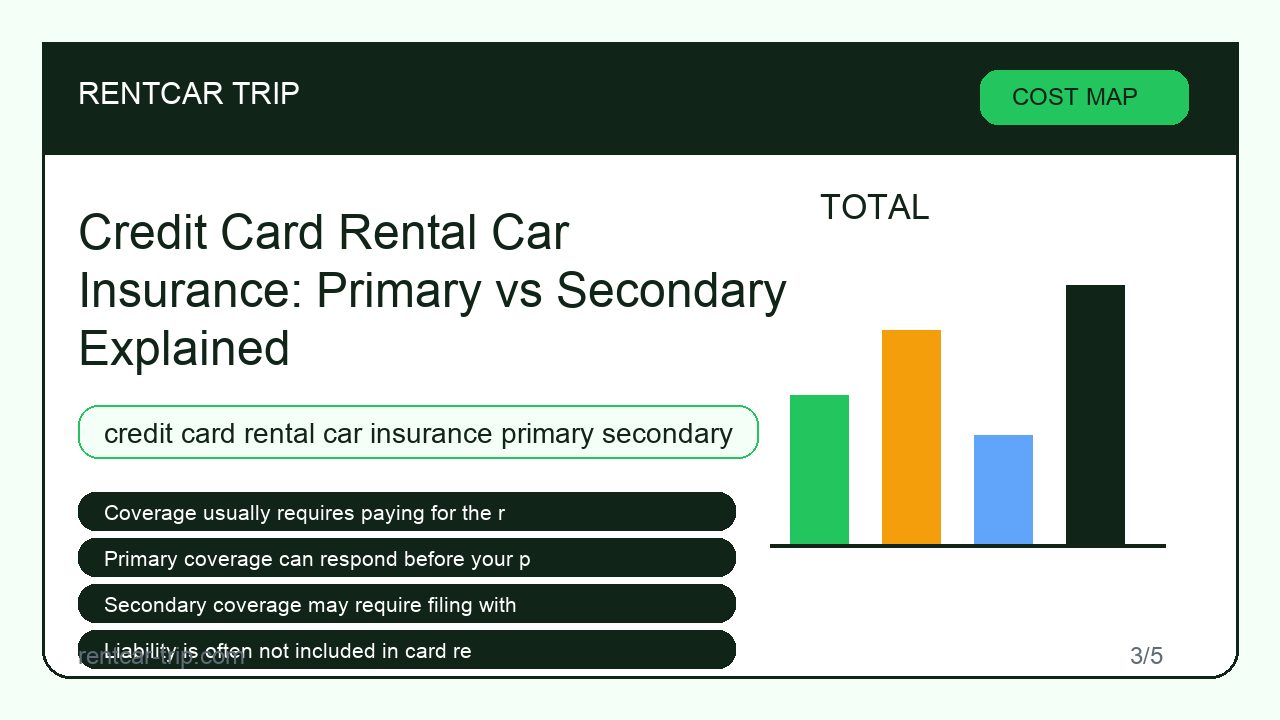 Credit Card Rental Car Insurance: Primary vs Secondary Explained - Cost Map image