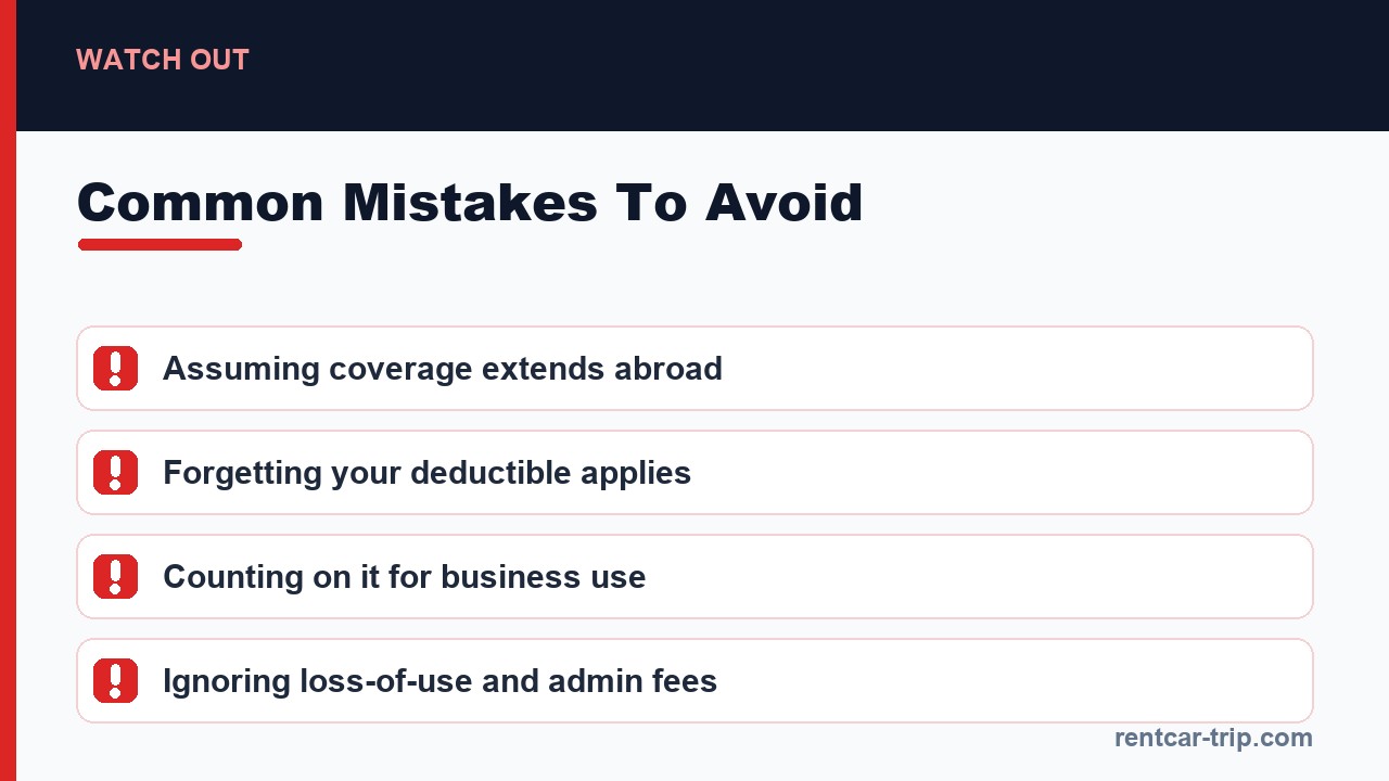 Mistakes to avoid with personal auto and rentals