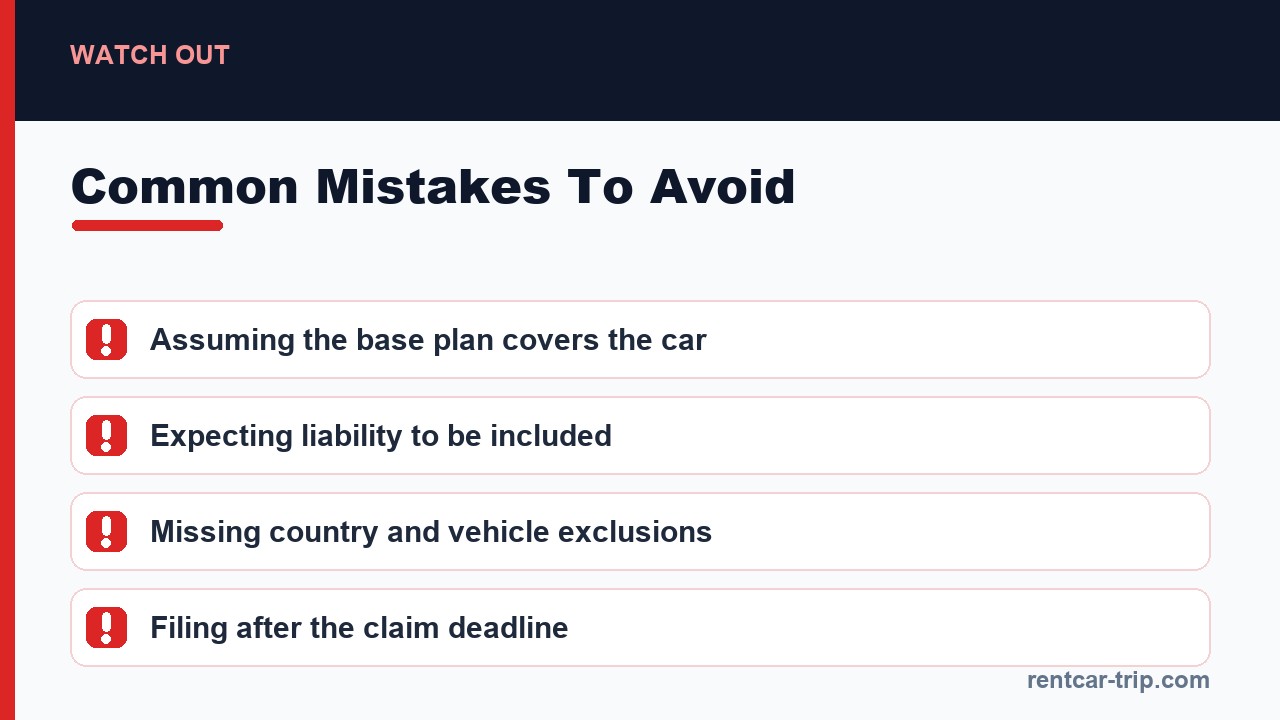 Mistakes to avoid relying on travel insurance