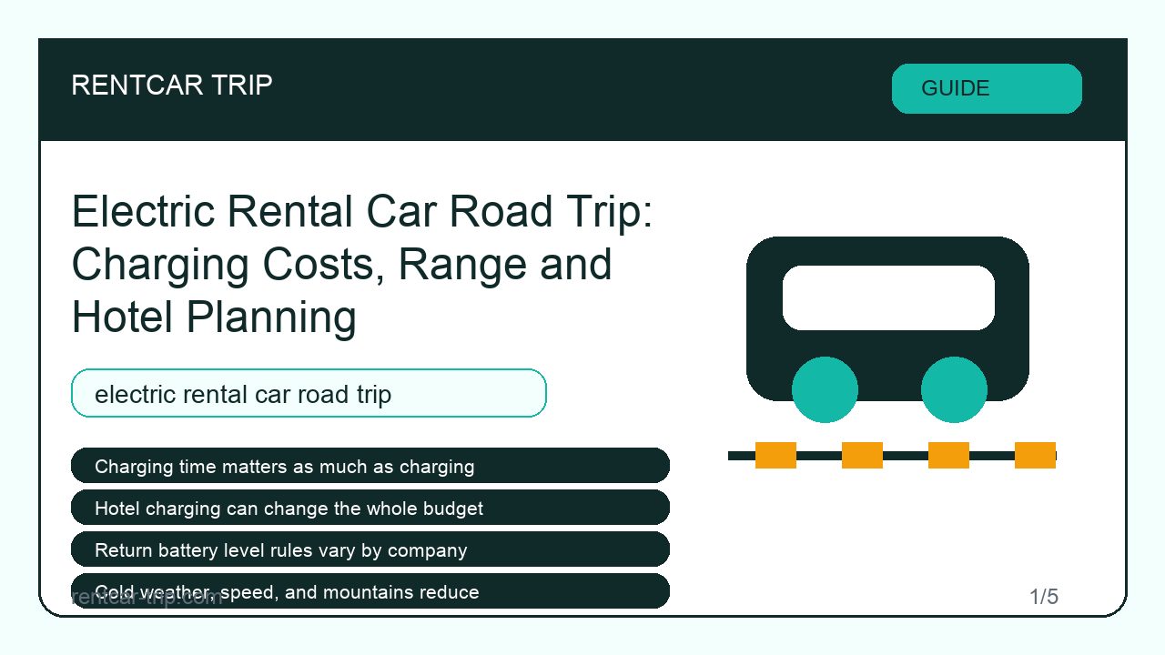 Electric Rental Car Road Trip: Charging Costs, Range and Hotel Planning - Guide image