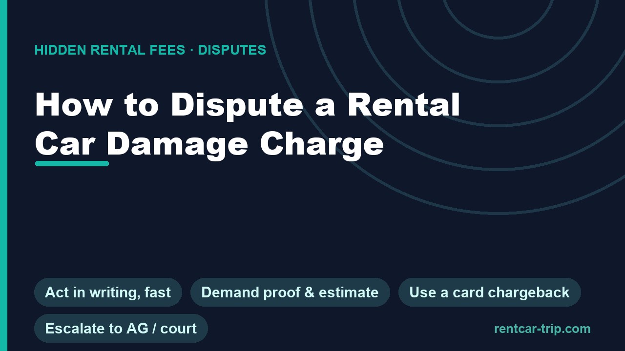 How to dispute a rental car damage charge