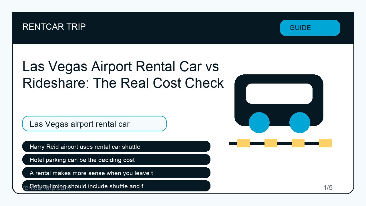 Las Vegas Airport Rental Car vs Rideshare: The Real Cost Check - Guide image