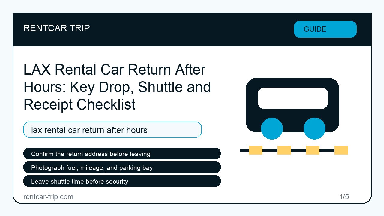 LAX Rental Car Return After Hours: Key Drop, Shuttle and Receipt Checklist - Guide image