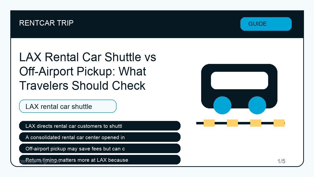 LAX Rental Car Shuttle vs Off-Airport Pickup: What Travelers Should Check - Guide image