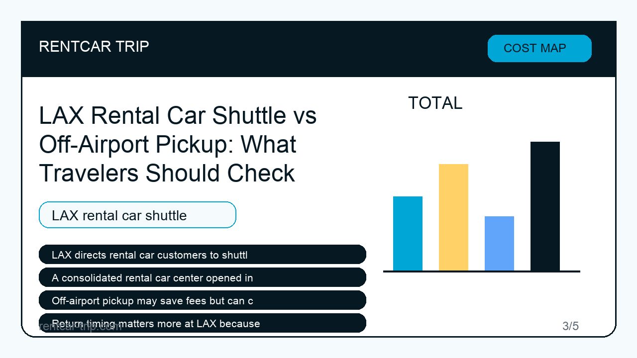 LAX Rental Car Shuttle vs Off-Airport Pickup: What Travelers Should Check - Cost Map image