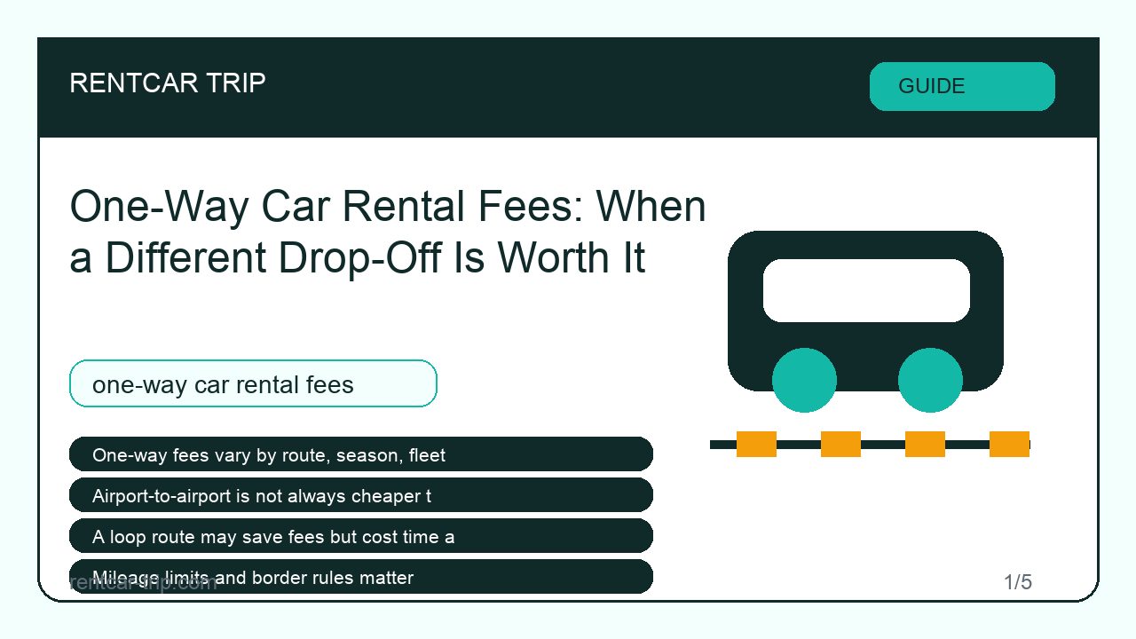 One-Way Car Rental Fees: When a Different Drop-Off Is Worth It - Guide image