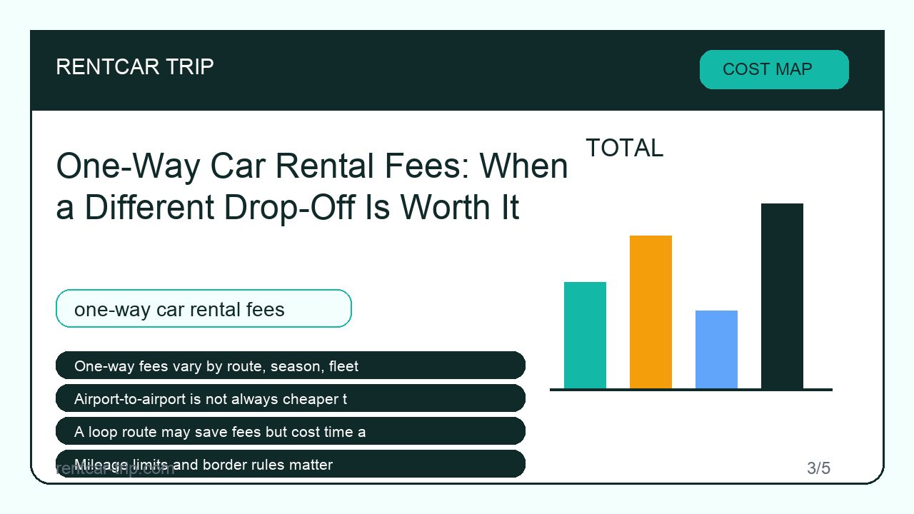 One-Way Car Rental Fees: When a Different Drop-Off Is Worth It - Cost Map image