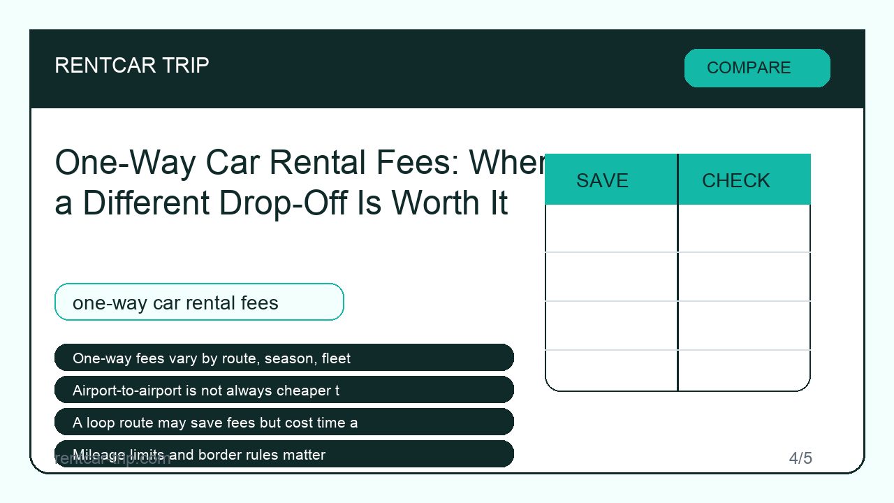 One-Way Car Rental Fees: When a Different Drop-Off Is Worth It - Compare image
