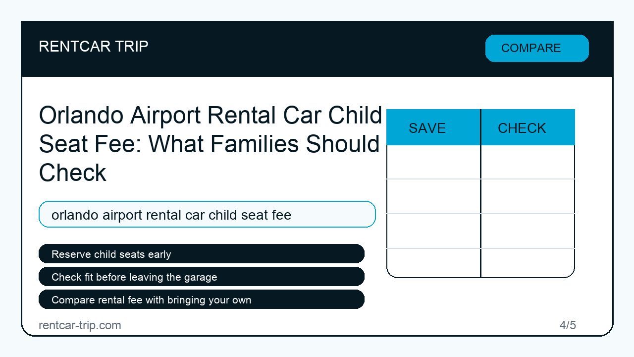 Orlando Airport Rental Car Child Seat Fee: What Families Should Check - Compare image