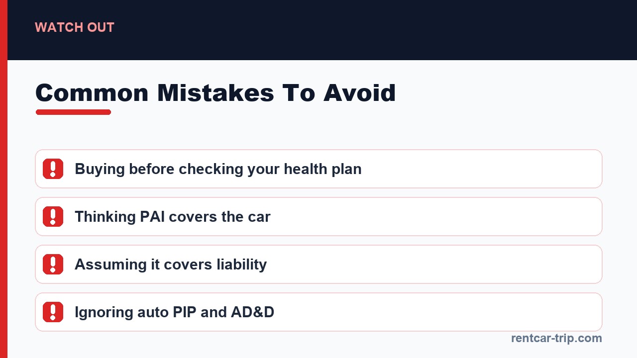 Mistakes to avoid with PAI