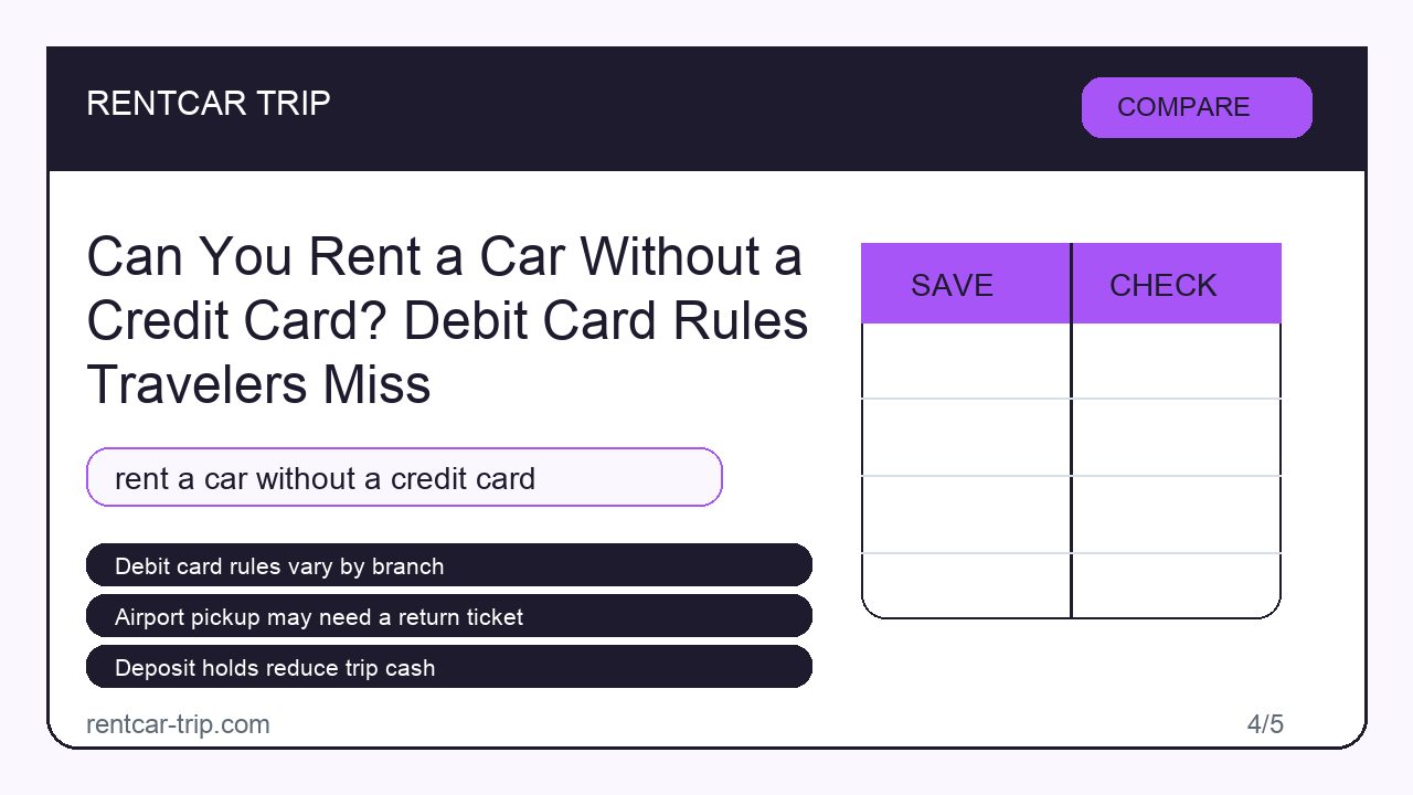 Can You Rent a Car Without a Credit Card? Debit Card Rules Travelers Miss - Compare image