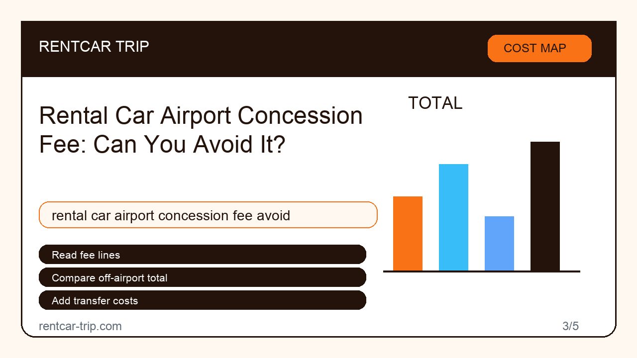 Rental Car Airport Concession Fee: Can You Avoid It? - Cost Map image