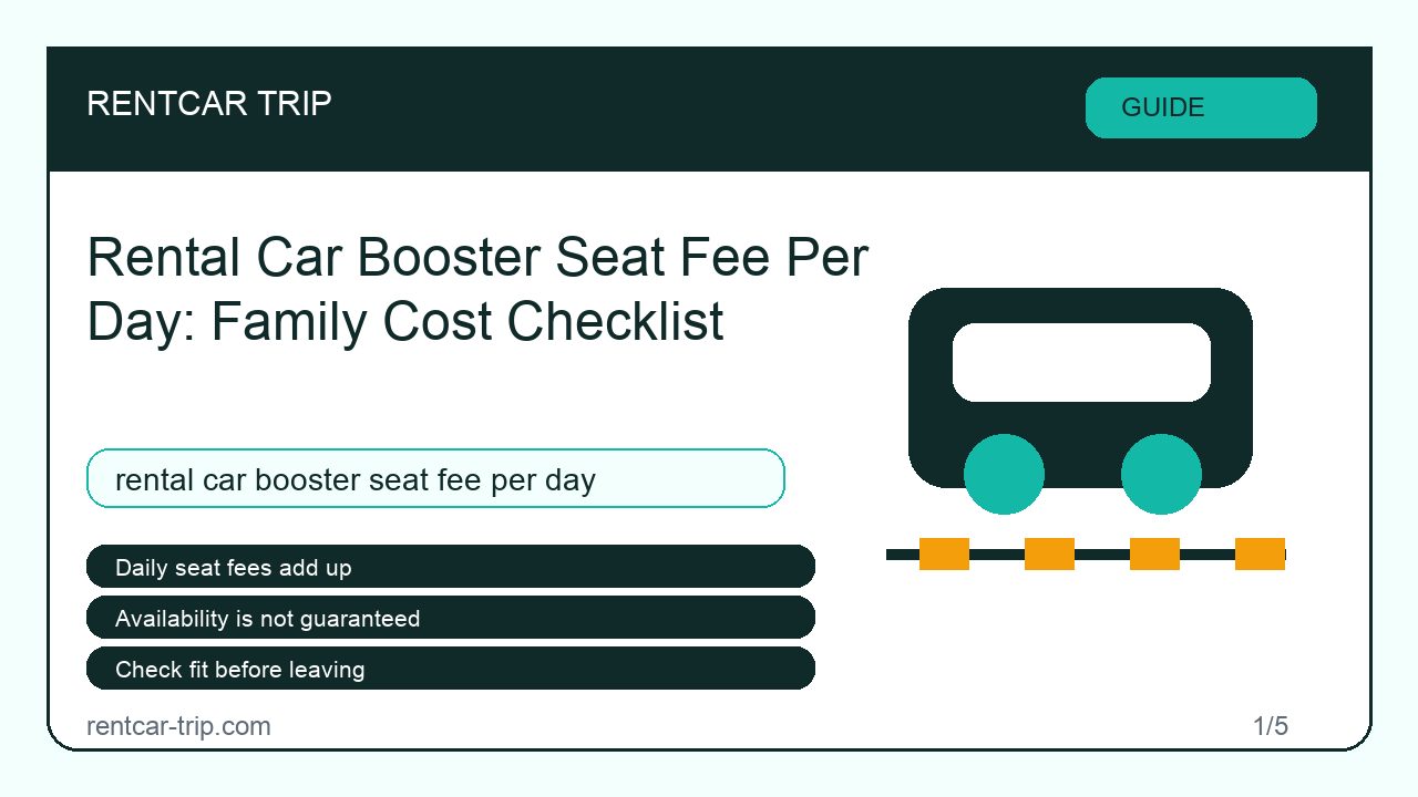 Rental Car Booster Seat Fee Per Day: Family Cost Checklist - Guide image