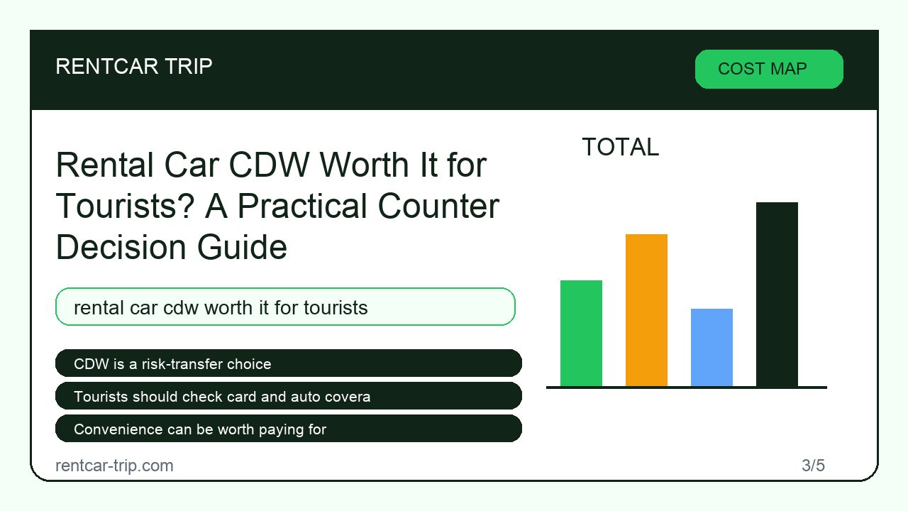 Rental Car CDW Worth It for Tourists? A Practical Counter Decision Guide - Cost Map image