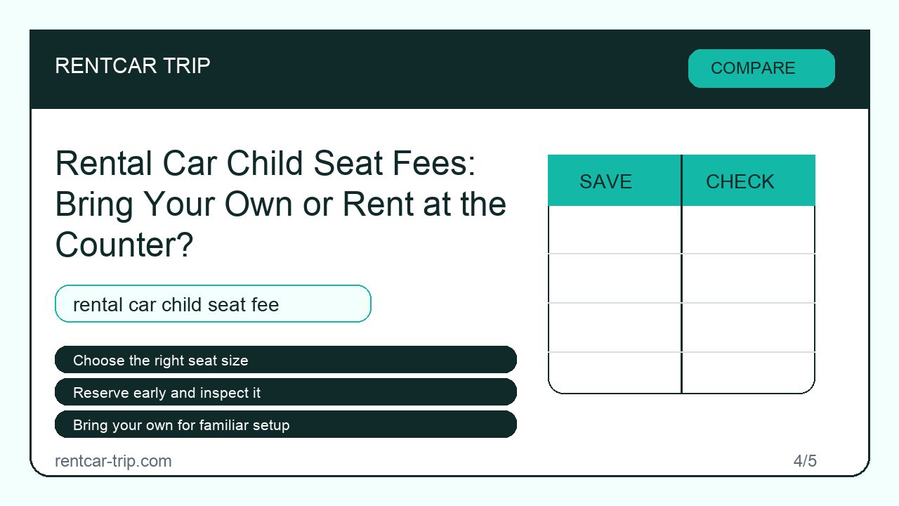 Rental Car Child Seat Fees: Bring Your Own or Rent at the Counter? - Compare image