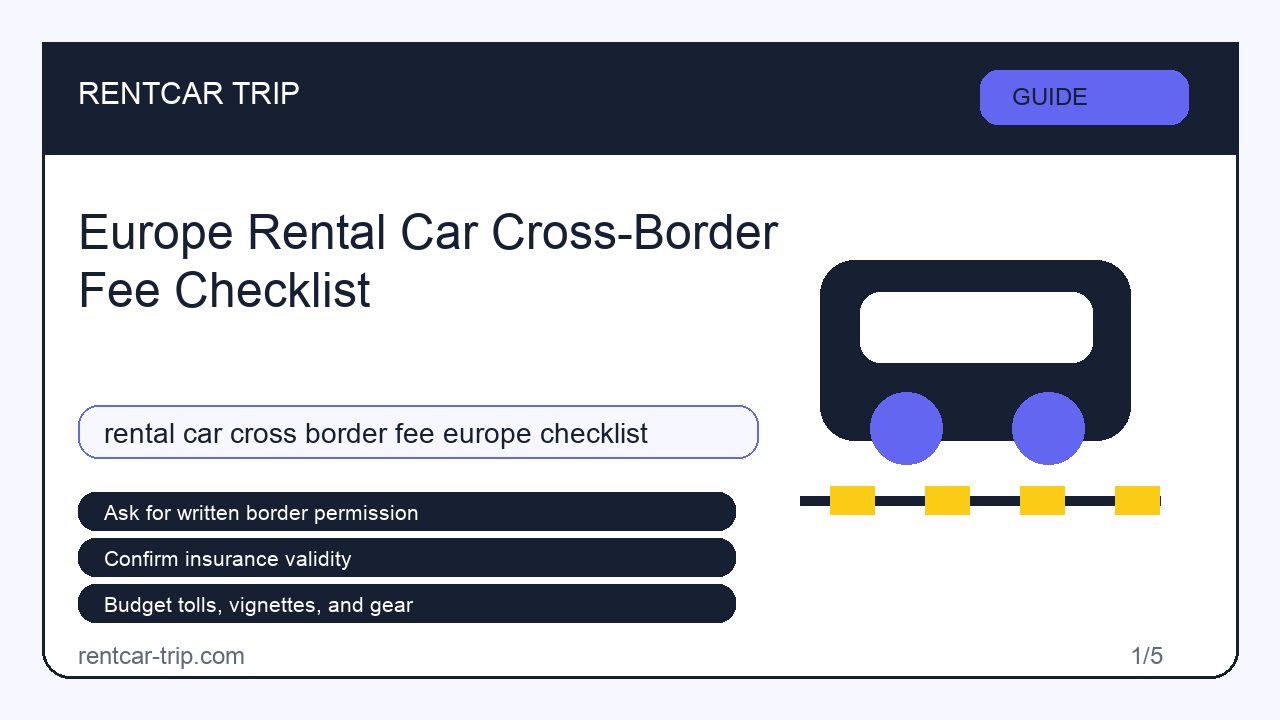 Europe Rental Car Cross-Border Fee Checklist - Guide image