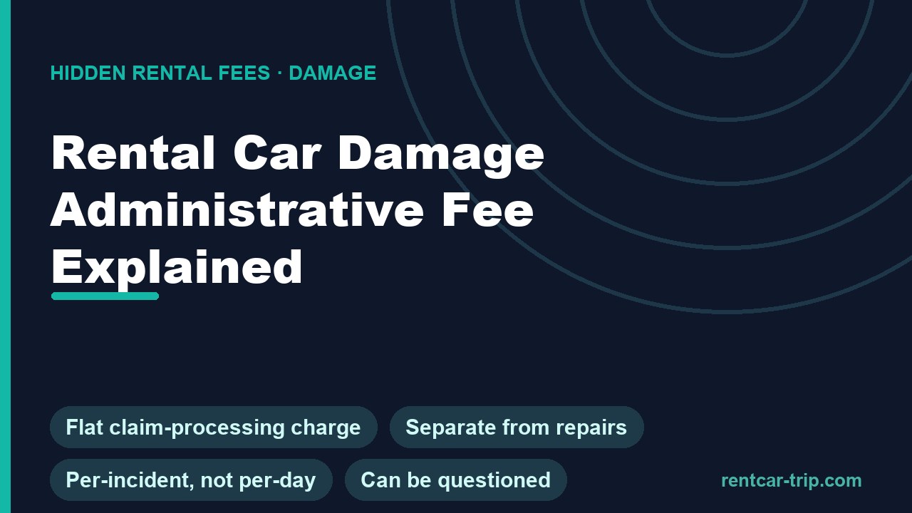 Rental car damage administrative fee explained