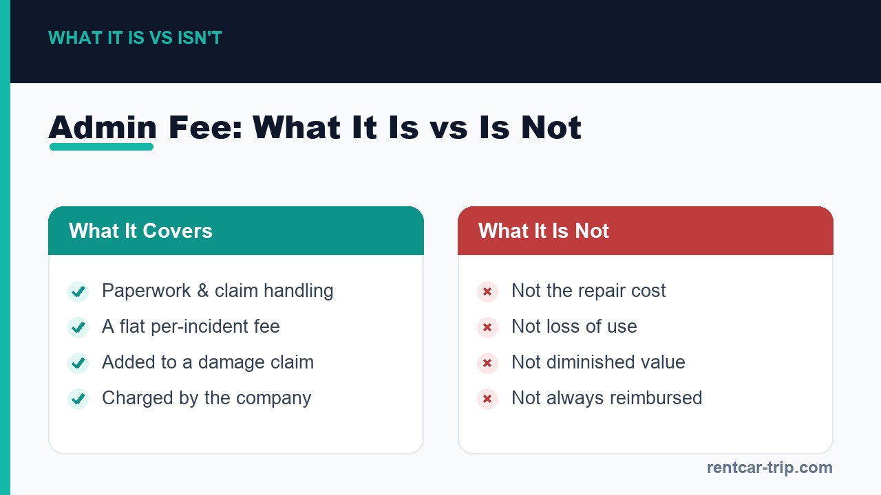 Admin fee: what it is vs is not