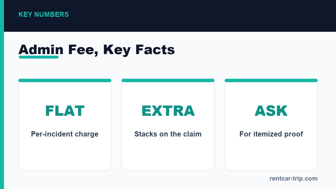 Damage admin fee key facts