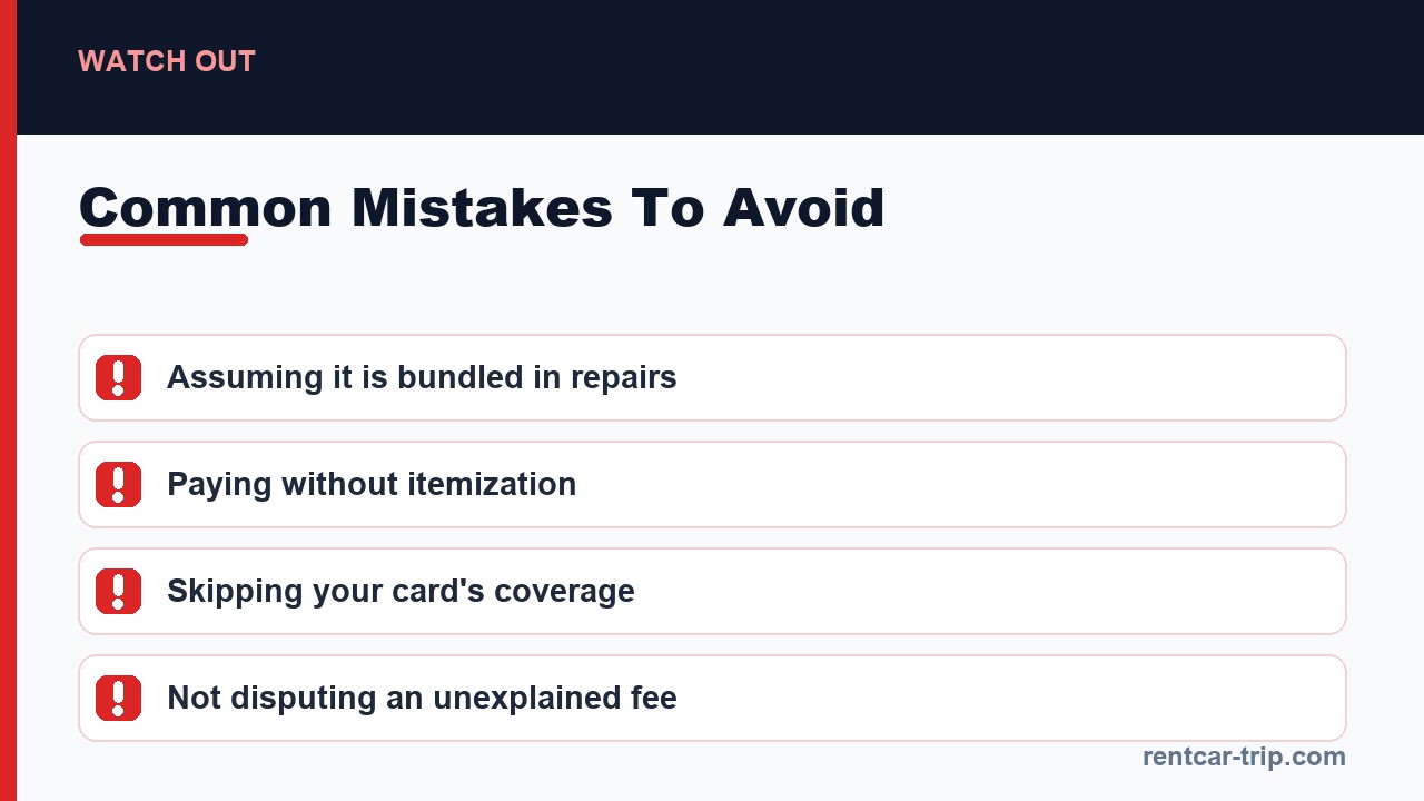 Damage admin fee mistakes to avoid