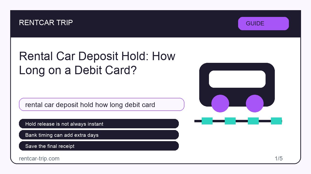 Rental Car Deposit Hold: How Long on a Debit Card? - Guide image