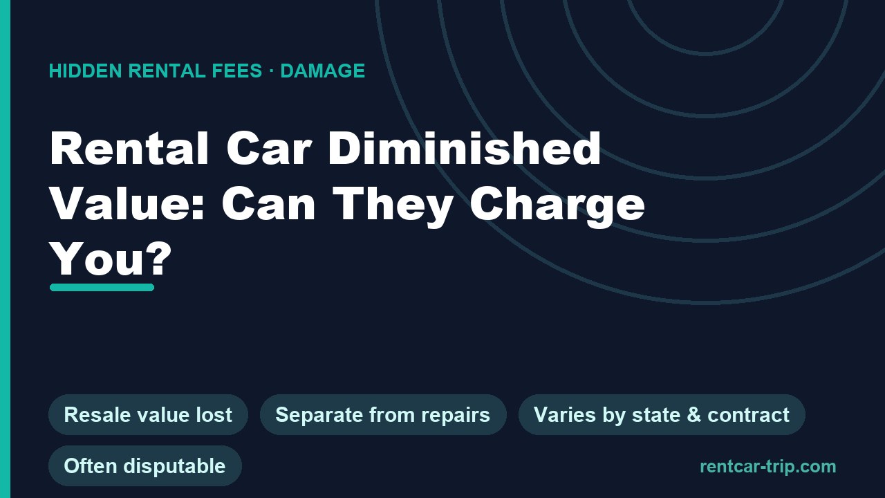 Rental car diminished value charge