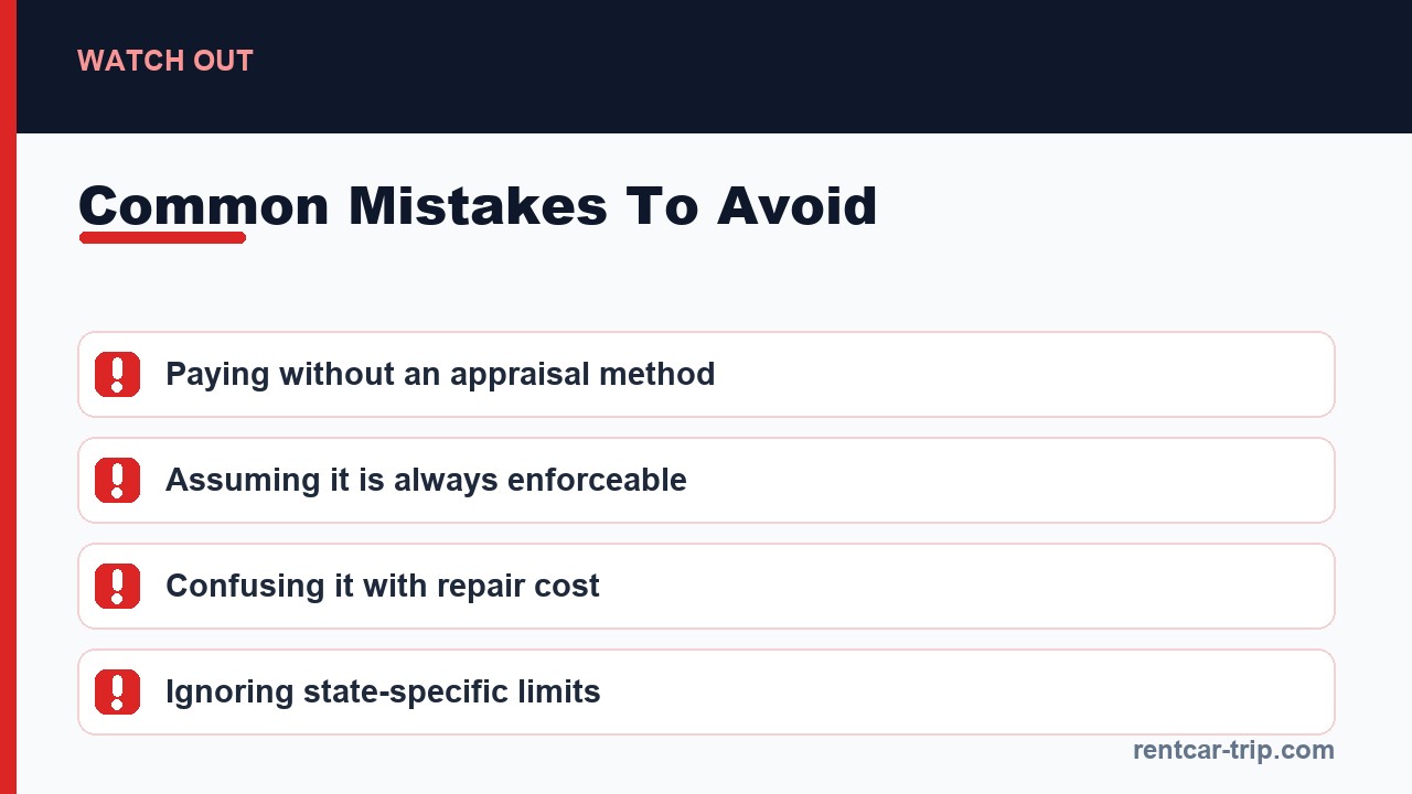 Diminished value mistakes to avoid