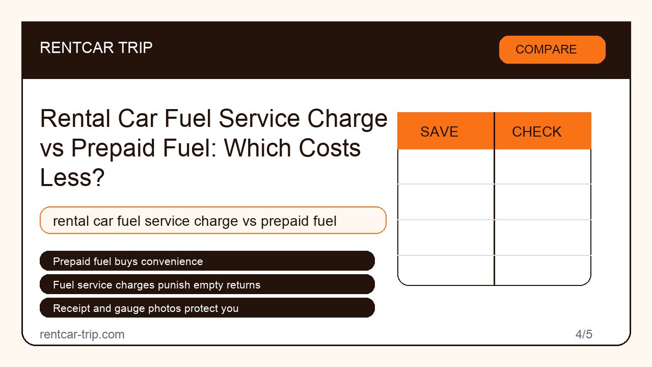 Rental Car Fuel Service Charge vs Prepaid Fuel: Which Costs Less? - Compare image