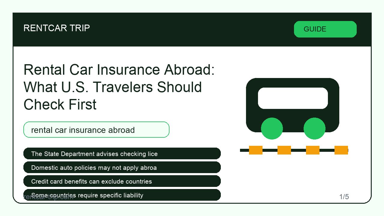 Rental Car Insurance Abroad: What U.S. Travelers Should Check First - Guide image