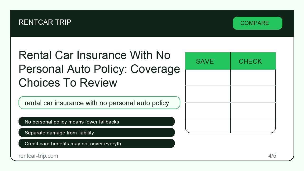 Rental Car Insurance With No Personal Auto Policy: Coverage Choices To Review - Compare image