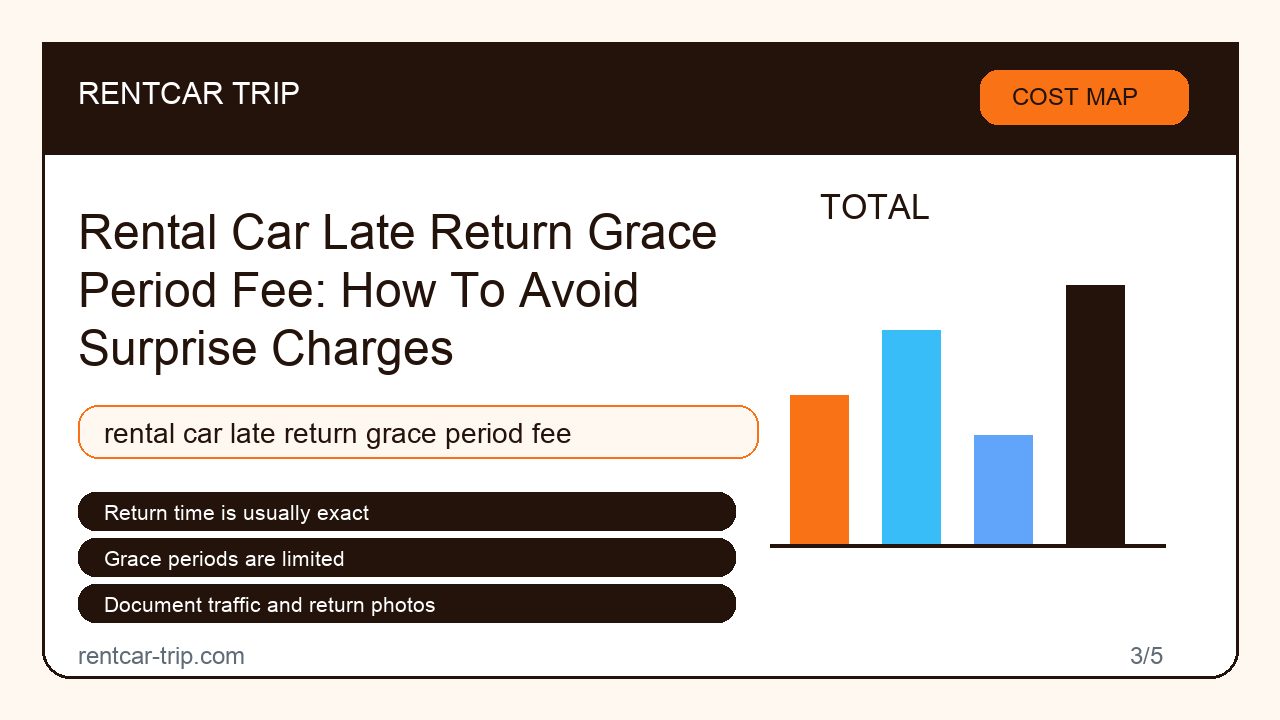 Rental Car Late Return Grace Period Fee: How To Avoid Surprise Charges - Cost Map image