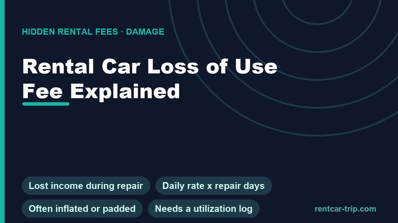 Rental car loss of use fee explained