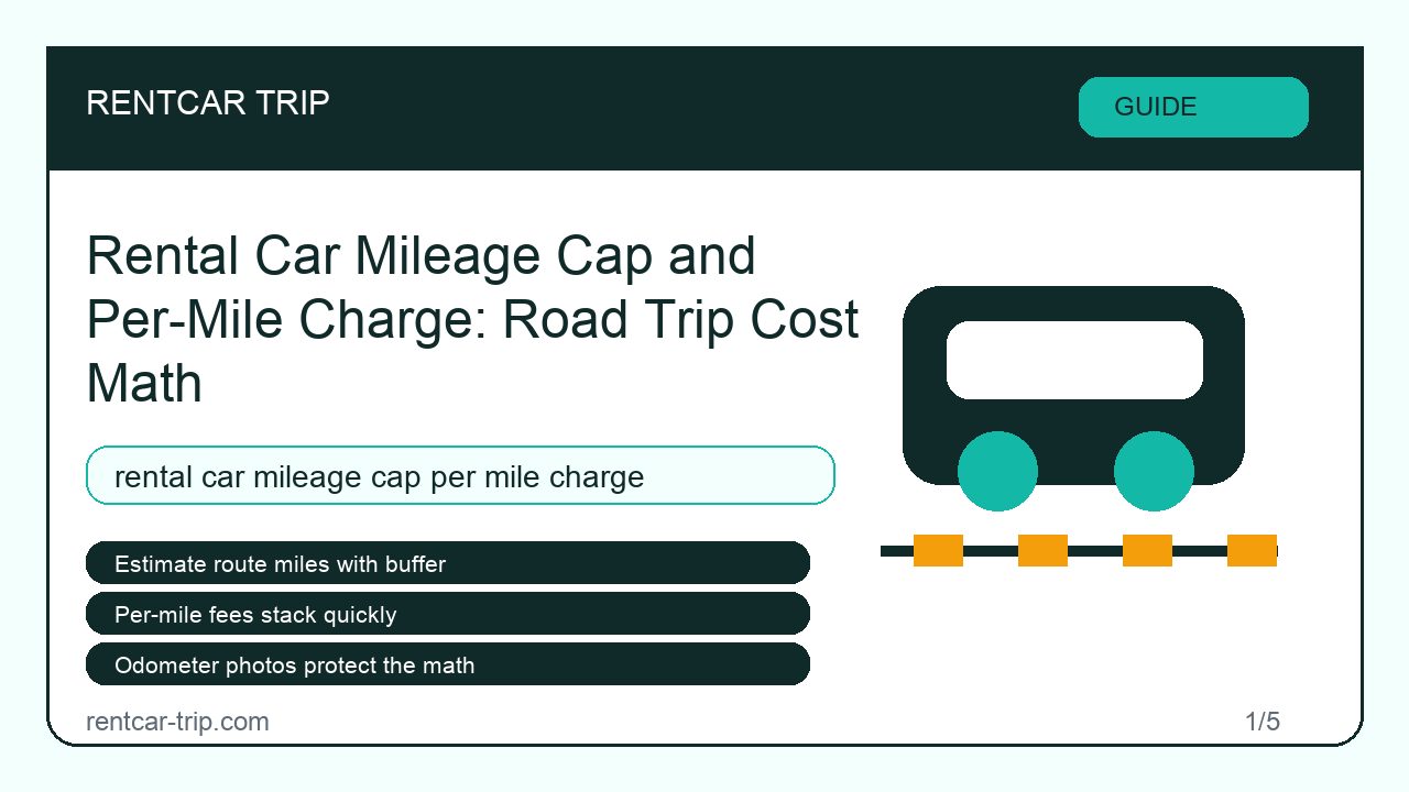 Rental Car Mileage Cap and Per-Mile Charge: Road Trip Cost Math - Guide image