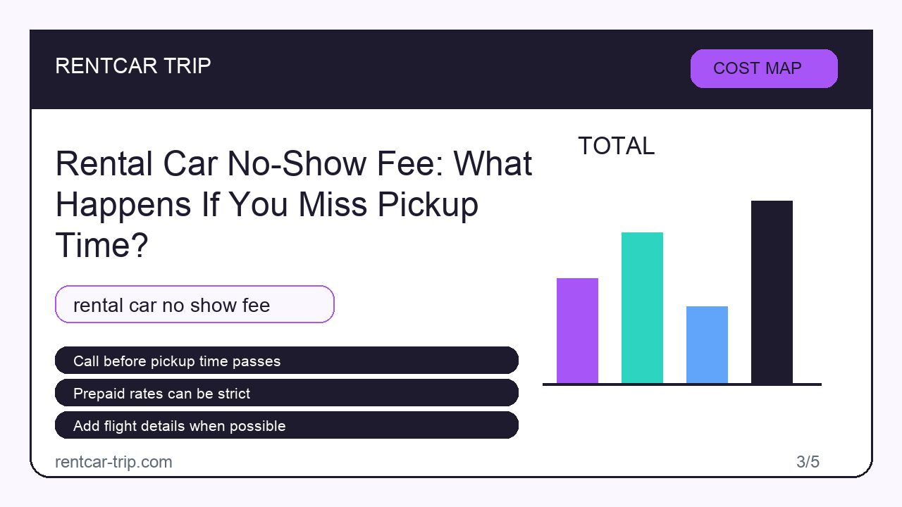 Rental Car No-Show Fee: What Happens If You Miss Pickup Time? - Cost Map image