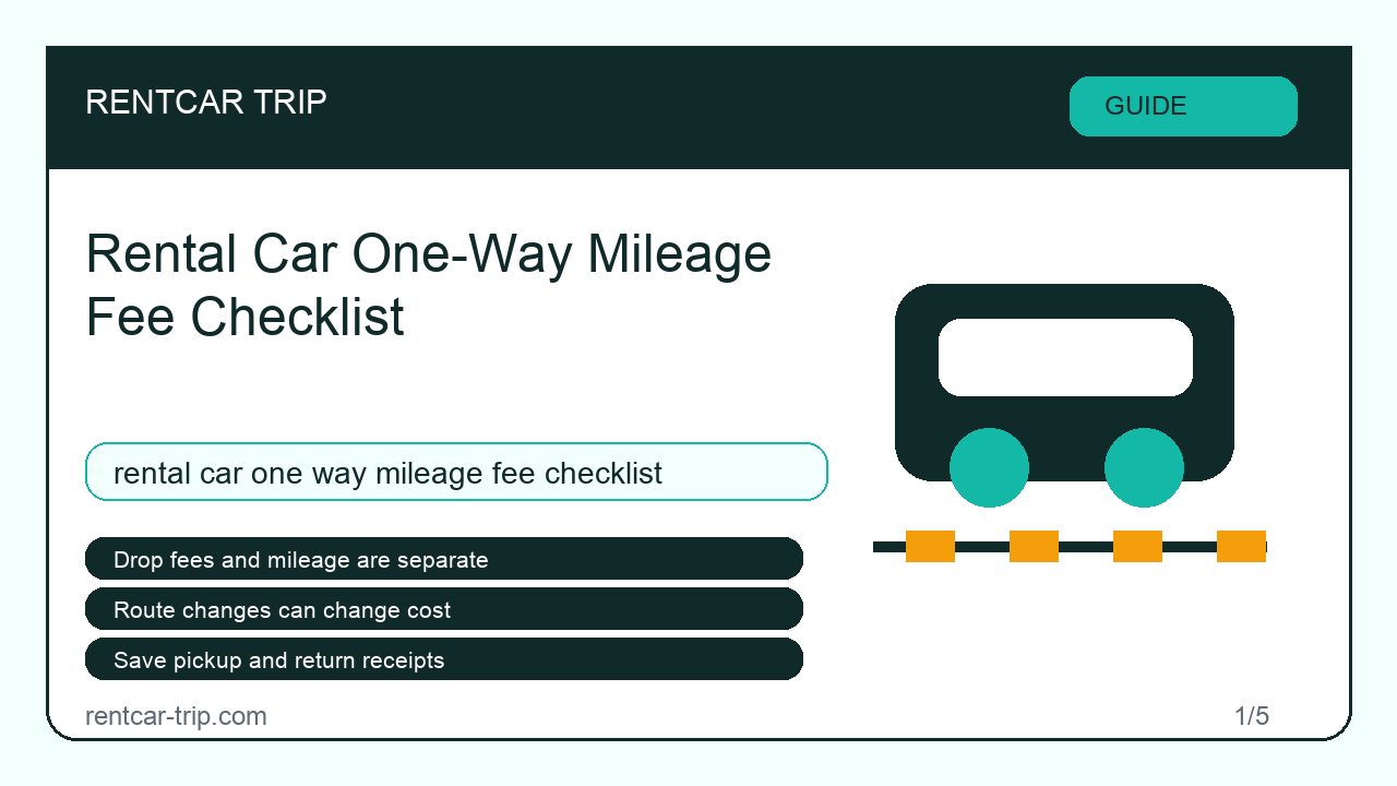 Rental Car One-Way Mileage Fee Checklist - Guide image