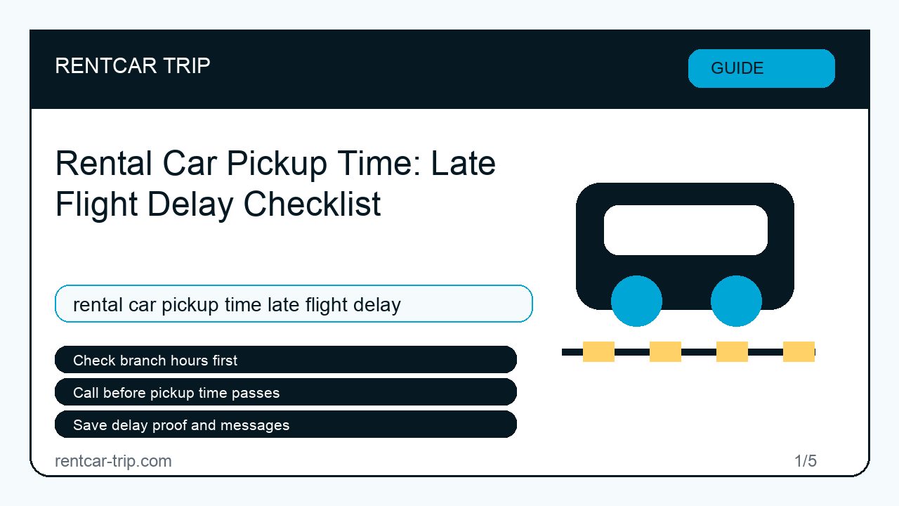 Rental Car Pickup Time: Late Flight Delay Checklist - Guide image