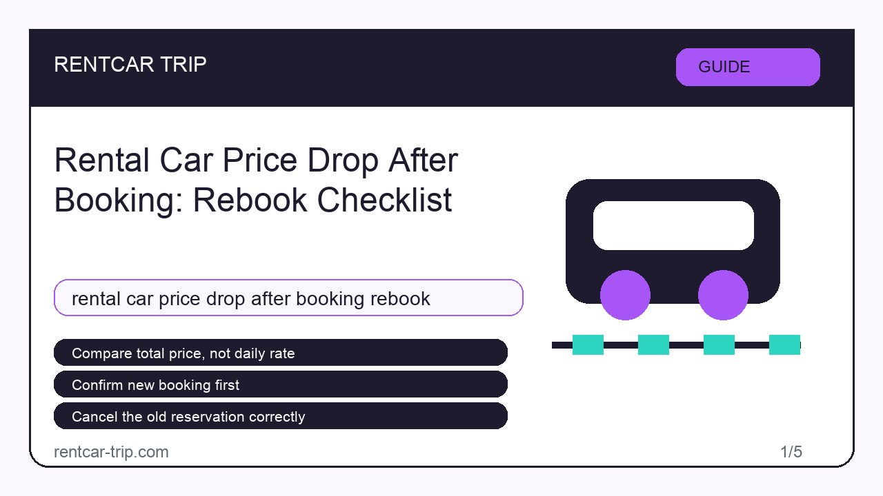 Rental Car Price Drop After Booking: Rebook Checklist - Guide image