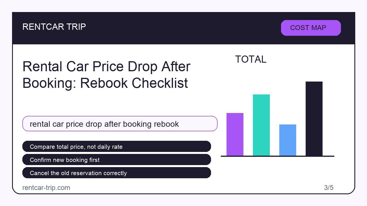 Rental Car Price Drop After Booking: Rebook Checklist - Cost Map image